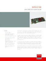 Preview for 1 page of Barco DCPB-2100 Technical Specifications