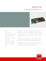 Preview for 1 page of Barco DCPB-2140 Technical Specifications