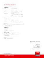 Preview for 2 page of Barco DCPB-2160 Technical Specifications