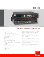 Barco DCS-100 Specifications предпросмотр