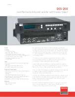 Preview for 1 page of Barco DCS-200 Specifications