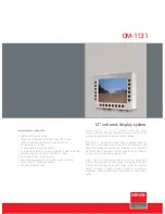 Preview for 1 page of Barco DM-1131 Specifications