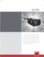 Предварительный просмотр 1 страницы Barco DP-1500 Specifications
