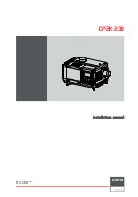 Предварительный просмотр 1 страницы Barco DP2K-23B Installation Manual