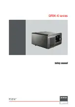 Preview for 1 page of Barco DP2K-E series Safety Manual