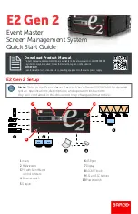 Barco E2 Gen 2 Quick Start Manual preview