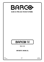 Preview for 1 page of Barco ELM G10 Owner'S Manual