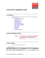 Barco Encore VPx Installation Manual предпросмотр