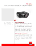 Preview for 1 page of Barco F22 Series Specifications