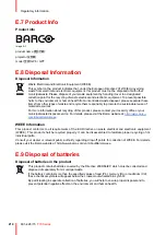 Предварительный просмотр 210 страницы Barco F70 Series User Manual