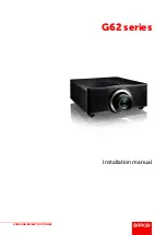 Barco G62 Installation Manual предпросмотр