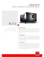 Preview for 1 page of Barco Galaxy 4K­23 Brochure & Specs