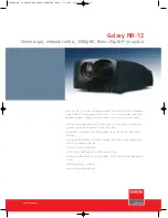 Preview for 1 page of Barco Galaxy NH-12 Specifications