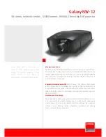 Preview for 1 page of Barco Galaxy NW­12 Product Specifications