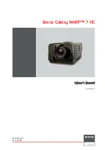 Предварительный просмотр 1 страницы Barco Galaxy WARP 7 HC Owner'S Manual