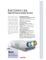 Предварительный просмотр 1 страницы Barco GRAPHICS 808s Brochure & Specs