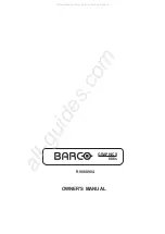 Preview for 1 page of Barco GRAPHICS 808s Owner'S Manual