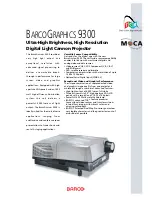 Barco GRAPHICS 9300 Brochure & Specs предпросмотр