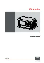 Preview for 1 page of Barco HDF W series Installation Manual