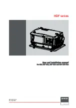 Preview for 1 page of Barco HDF W series Use And Installation  Manual