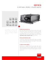 Preview for 1 page of Barco HDF W26 Technical Specifications