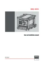 Preview for 1 page of Barco HDQ 4K35 User And Installation Manual