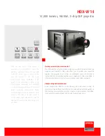 Preview for 1 page of Barco HDX--W14 Technical Specifications