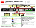 Preview for 2 page of Barco ImagePRO-4K Quick Start Manual