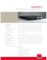Barco ImagePRO-II Specifications preview