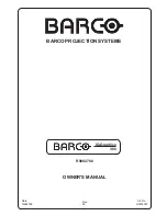 Предварительный просмотр 1 страницы Barco iQ G300 Owner'S Manual