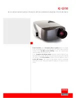 Preview for 1 page of Barco iQ G350 Technical Specifications