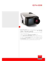 Barco iQ Pro G300 Product Specifications предпросмотр