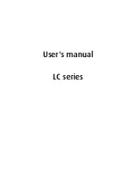 Preview for 1 page of Barco LC series R5976934 User Manual