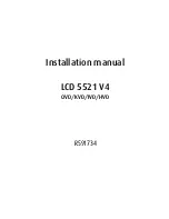 Barco LCD 5521 V4 Installation Manual предпросмотр