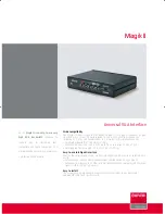 Preview for 1 page of Barco Magik II Specifications