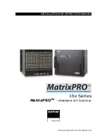 Barco Matrix-PRO HD-SDI Installation And Operator'S Manual preview