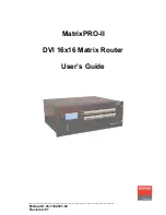 Предварительный просмотр 1 страницы Barco MatrixPRO-II DVI 16x16 User Manual