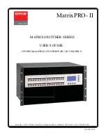 Barco matrixpro-II User Manual preview