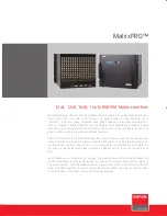 Barco MatrixPRO Brochure & Specs preview