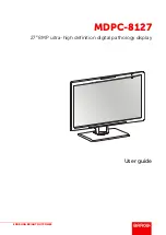 Barco MDPC-8127 User Manual preview