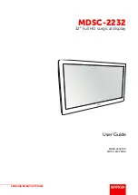 Preview for 1 page of Barco MDSC-2232 Series User Manual