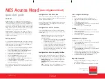 Preview for 2 page of Barco MES ACURAS HEAD Quick Start Manual