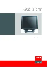 Preview for 1 page of Barco MFCD 1219 (TS User Manual