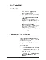 Preview for 9 page of Barco MFCD 3220 D Installation & User Manual