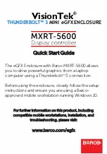 Preview for 1 page of Barco MXRT-5600 Quick Start Manual