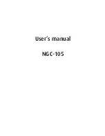 Preview for 1 page of Barco NGC-105 User Manual