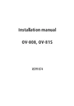 Barco OV-808 Installation Manual предпросмотр