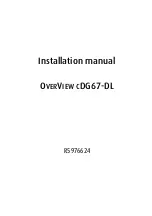 Barco OverView cDG67-DL Installation Manual предпросмотр