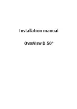 Preview for 1 page of Barco OVERVIEW D 50" Installation Manual