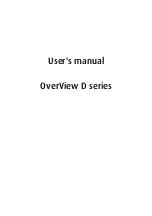 Barco OverView D Series User Manual preview